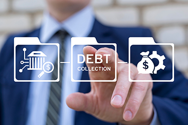 Debt collection business finance concept. Debt collection business finance concept.